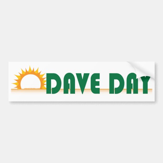 Dave Day (White) Bumpersticker (Voorkant)