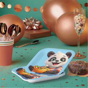 Dave, de panda vrolijke feest snack borden papieren bordje