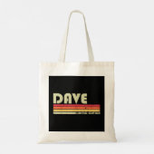 DAVE Gift Name Personalized Funny Retro  Bi Tote Bag (Achterkant)