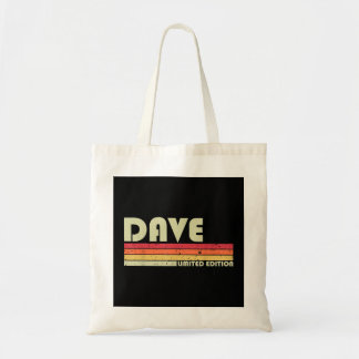 DAVE Gift Name Personalized Funny Retro  Bi Tote Bag