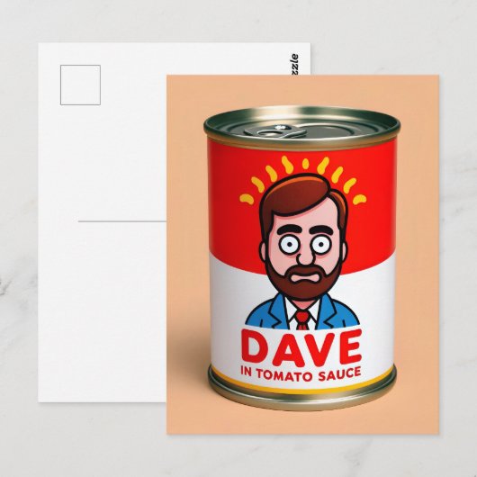 Dave in tomato sauce briefkaart (Voorkant / Achterkant)