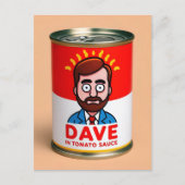 Dave in tomato sauce briefkaart (Voorkant)