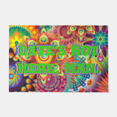 Dave is hier niet, Man. Funny 70s Gezegde Deurmat (Voorkant)