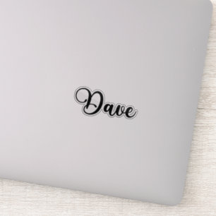 Dave Name - Handgeschreven kalligrafie Sticker