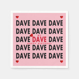Dave Plus-Sjablonen voor tekst Servet