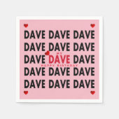 Dave Plus Tekst Sjablonen Servet (Voorkant)