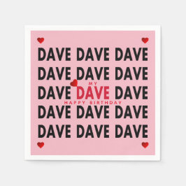 Dave Plus Tekst Sjablonen Servet