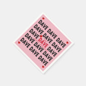 Dave Plus Tekst Sjablonen Servet (Hoek)