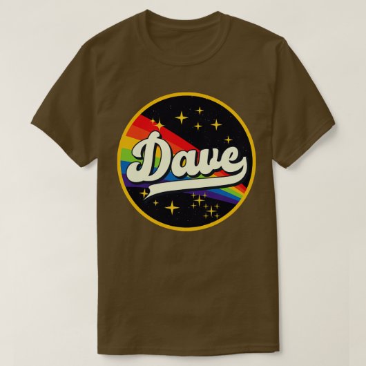 Dave Rainbow in ruimte stijl T-shirt (Design voorkant)