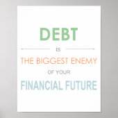 Dave Ramsey "Debt is de grootste vijand" Poster (Voorkant)