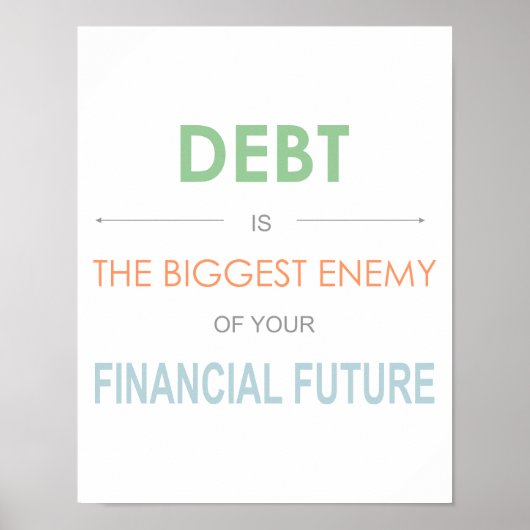 Dave Ramsey "Debt is de grootste vijand" Poster (Voorkant)