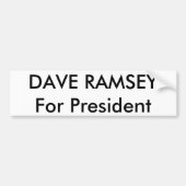 DAVE RAMSEYF of President Bumpersticker (Voorkant)