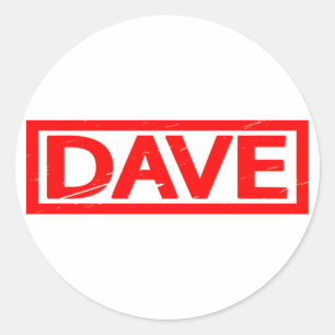 Dave Stempel Ronde Sticker