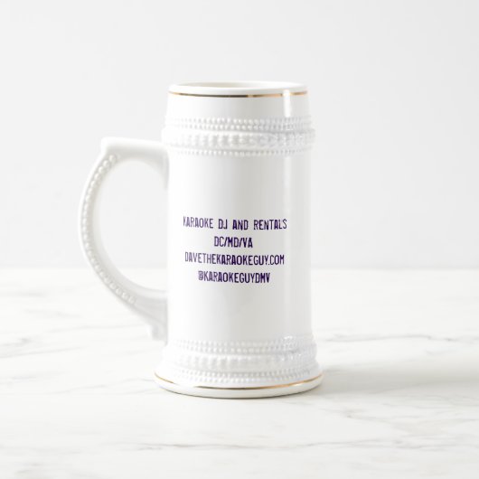 Dave The Karaoke Guy "I Survived" Beer Stein Bierpul (Links)