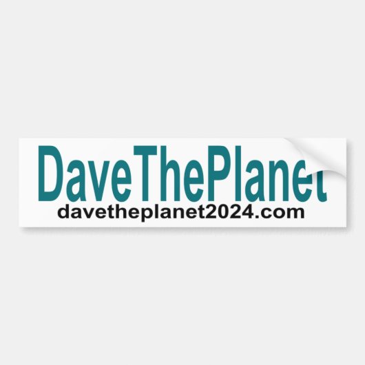 Dave the Planet Bumpersticker (Voorkant)