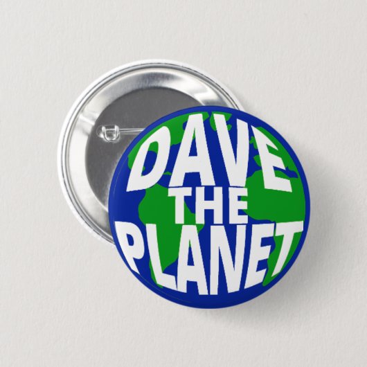 Dave the Planet Button (Voorkant /achterkant)