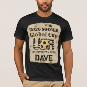 Dave USA Voetbal: 2026 WK Vintage 10 Premi T-shirt