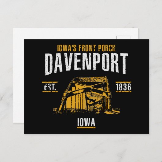 Davenport Briefkaart (Voorkant / Achterkant)