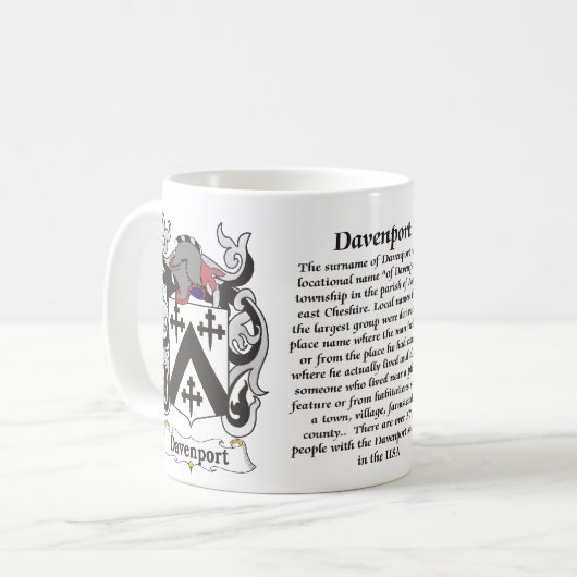 Davenport Family Coat of Arms mok (Voorkant links)