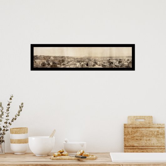 Davenport IA Birdseye Foto 1907 Poster (Keuken)