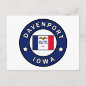 Davenport Iowa Briefkaart (Voorkant)