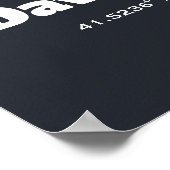 Davenport, Iowa Coordinates Poster (Hoek)