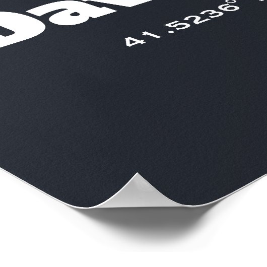 Davenport, Iowa Coordinates Poster (Hoek)