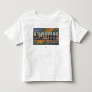 Davenport, Iowa (Corn) - Grote letterscènes Kinder Shirts