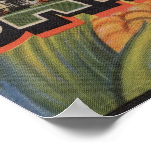 Davenport, Iowa (Corn) - Grote letterscènes Poster (Hoek)