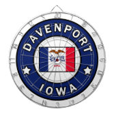 Davenport Iowa Dartbord (Voorkant)