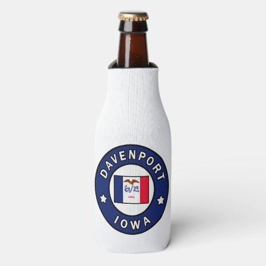 Davenport Iowa Flesjeskoeler (Fles Voorkant)