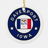 Davenport Iowa Keramisch Ornament (Voorkant)