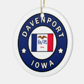 Davenport Iowa Keramisch Ornament (Links)