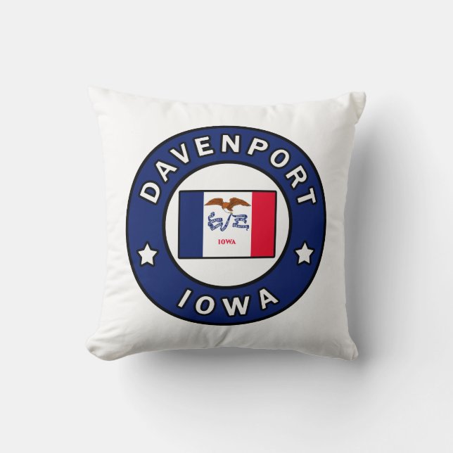 Davenport Iowa Kussen (Voorkant)