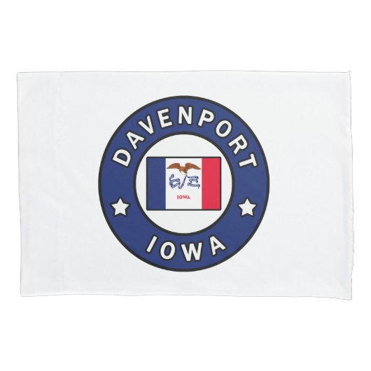 Davenport Iowa Kussensloop (Voorkant)
