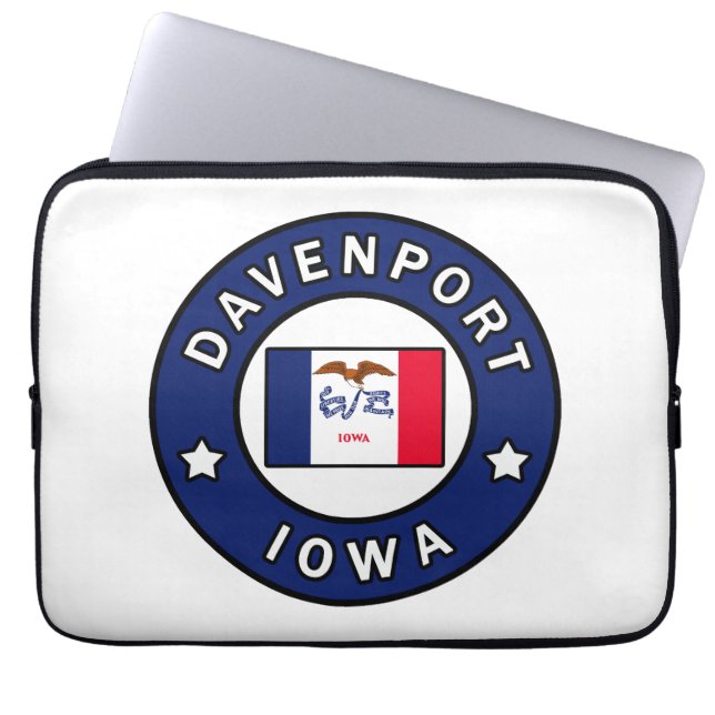 Davenport Iowa Laptop Sleeve (Voorkant)