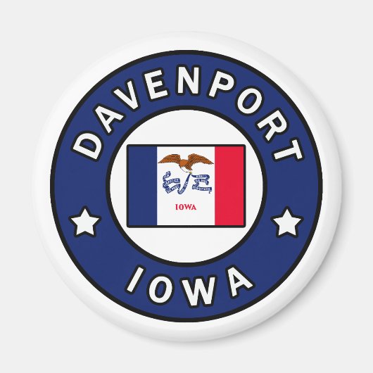 Davenport Iowa Magneet (Voorkant)