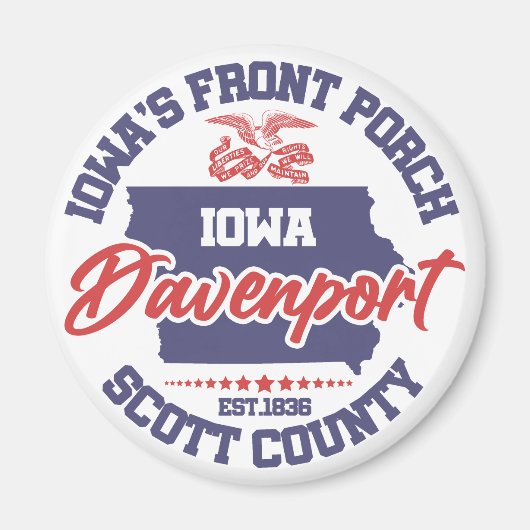 Davenport, Iowa Magneet (Voorkant)