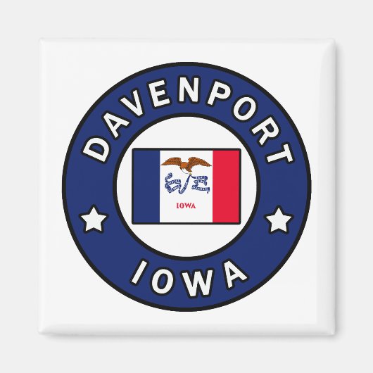 Davenport Iowa Magneet (Voorkant)
