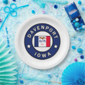 Davenport Iowa Papieren Bordje (Feest)