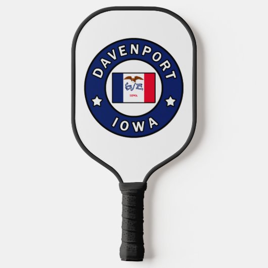 Davenport Iowa Pickleball Paddle (Achterkant)