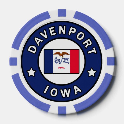 Davenport Iowa Poker Chips (Voorkant)