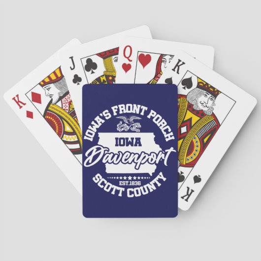 Davenport, Iowa Pokerkaarten (Achterkant)