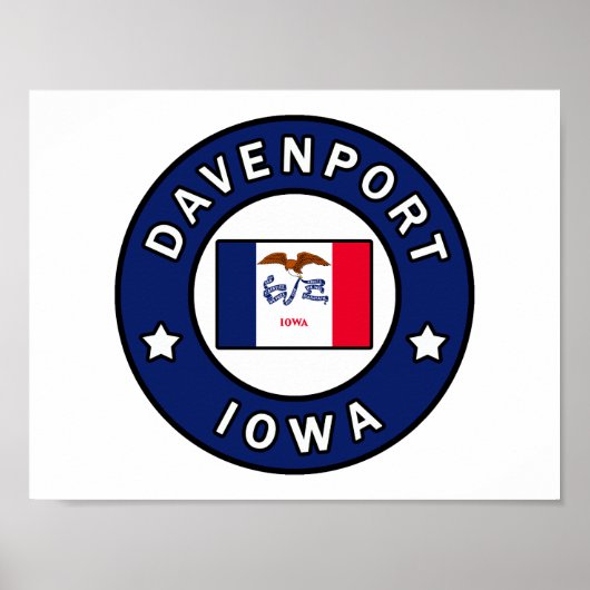 Davenport Iowa Poster (Voorkant)