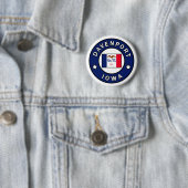 Davenport Iowa Ronde Button 5,7 Cm (In situ)