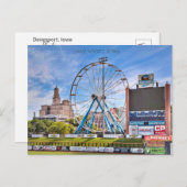 Davenport Iowa Skyline Briefkaart (Voorkant / Achterkant)