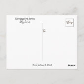 Davenport Iowa Skyline Briefkaart (Achterkant)