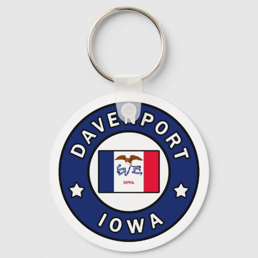 Davenport Iowa Sleutelhanger (Voorkant)