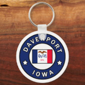 Davenport Iowa Sleutelhanger (Voorkant)