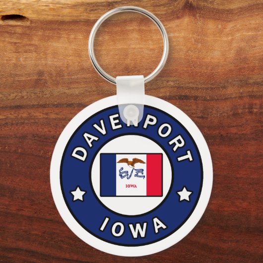 Davenport Iowa Sleutelhanger (Voorkant)